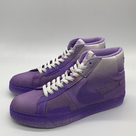 USED Men’s Nike SB Zoom Blazer Mid PRM Premium “Lilac Purple” DR9087-555 No Box - Picture 4 of 6